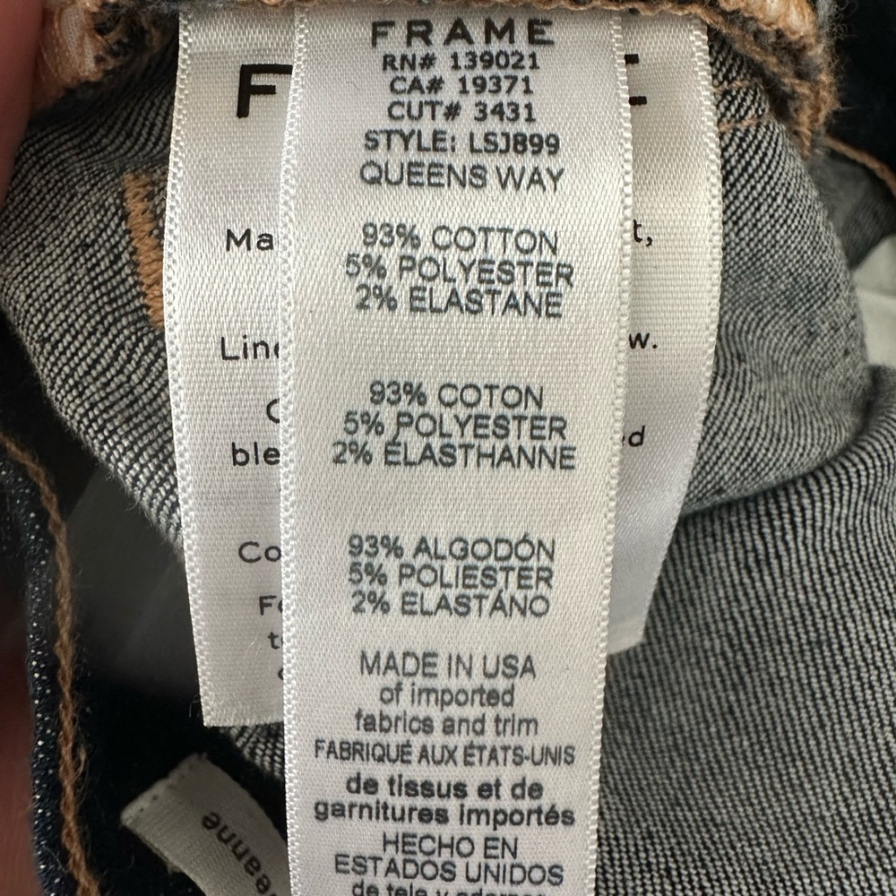 Frame Le Skinny De Jeanne Jeans in Queens Way Size 28 - Picture 7 of 8